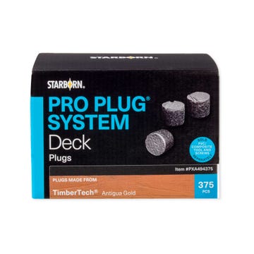 TimberTech plugs fit perfectly in holes created with the <a href="pro-plug-system-for-pvc-and-composite-tool-by-starborn.html">Pro Plug System PVC and Composite Tool</a> (<b>sold separately</b>).