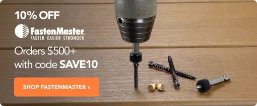 Memorial Day Sale: 10% Off Orders $500+ Including Top Brands Like FastenMaster